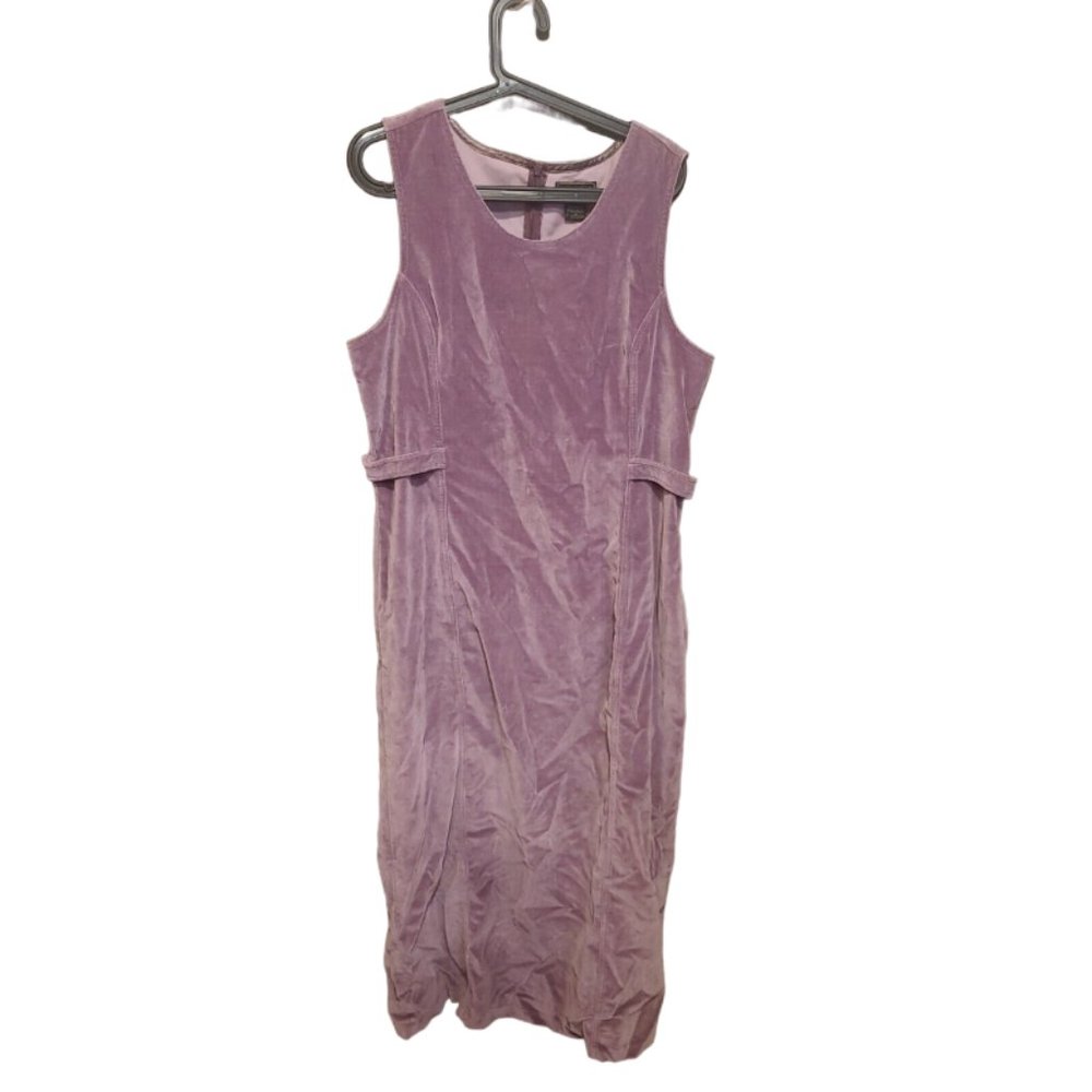 Eddie Bauer Size 14 Purple Maxi Dress Modest Sleeveless Rory Gilmore Cottagecore
